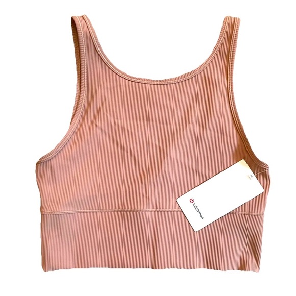 NWT Lululemon Power Pivot Ribbed Cropped Tank Top Dusty Pink Sz 10 Athliesure
L - Picture 1 of 9